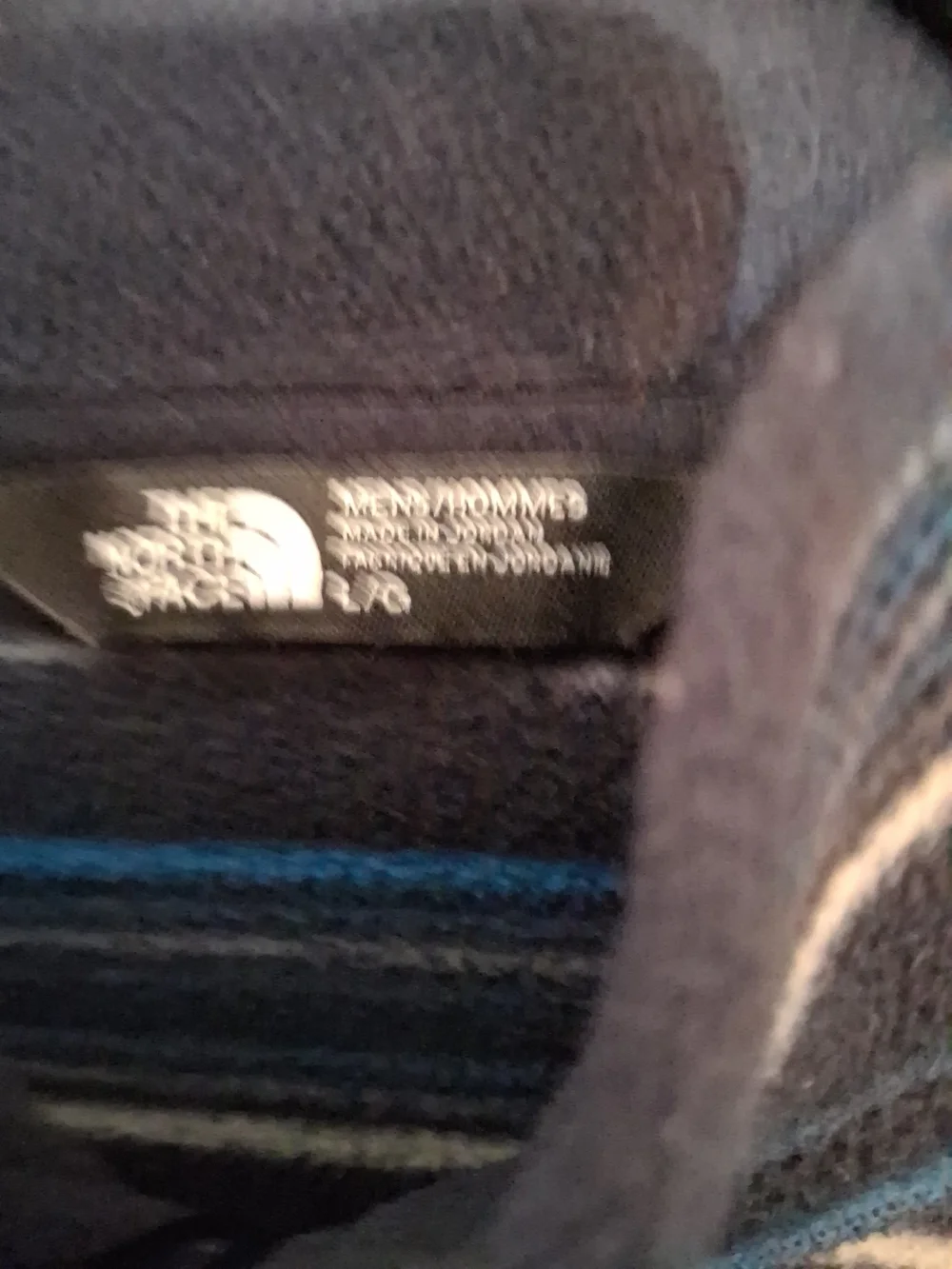 The North Face Navy, Blue & Light Gray Striped Quarter-Zip Pullover